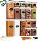 Набір герметичних контейнерів для зберігання продуктів Ari&Ana, 16 шт пластикових контейнерів для круп з кришками