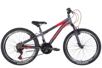 Велосипед Discovery RIDER AM DD ST 24" 11,5" темно-сріблястий з червоним