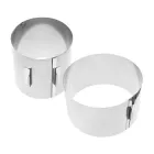 Розсувна кругла форма кільце для випікання та збирання салатів та тортів 15-30 см (висота 18 см)