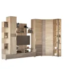 Стінка Еверест Бриз + Пенал 15 + Кутова шафа ШКУ-14 + Пенал 18 сонома+трюфель (EVR-2244)