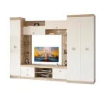 Вітальня стінка Еверест Соната 3 (модульна - 3 елементи) дуб сонома+білий (EVR-2238)