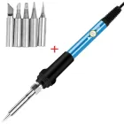 Паяльник електричний з регулюванням температури + жало 5 шт Bodasan 60W Blue (60w zhalo 5 silver)
