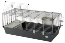 Клітка для кроликів та морських свинок Ferplast Rabbit 120 119х58.5х46 см Сіра з поличкою (57053417)