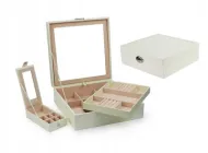 Шкатулка для прикрас Lombardi 25.5 х 25.5 х 9 см (JSB/01130/03/white) біла