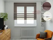 Римська система Light I&H Тюль Льон шоколадний 40*170 см