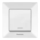 Вимикач з підсвічуванням одинарний Panasonic Arkadia Slim білий