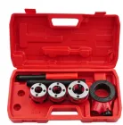 Набір плашок трубних Intertool 1/2" 3/4" 1" з тримачем клуппи сантехнічні для нарізання різьблення на трубах в кейсі (000003157)