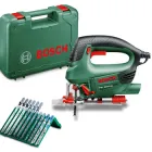 Лобзик електричний Bosch PST 800 PEL, 530 Вт, Рух маятника, Cut control + відсік для полотен + Набір 10 полотен + кейс (06033A0101)