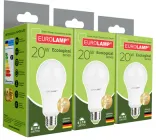 Світлодіодна лампа EUROLAMP А75 20W E27 4000K 3шт