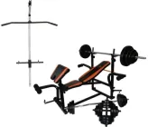 Лавка тренувальна WCG 0070 + Тяга, приставка Скотта Набір HARD штанга 148 кг