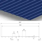 Профнастил С-10 0.45 1200х1500 мм Ral 5005 поліестер (синій насичений)