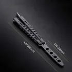 Ніж (навчальний) тренувальний чорний Трюковий для фліппінгу Сталева іграшка (дитяча)