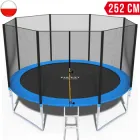 Батут 252 см Funfit Дитячий із Захисною Сіткою та Драбинкою для Дітей до 120 кг Польща/США для Дачі