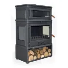 Чавунна піч Flame Stove Retro Lux Style Dik з духовкою