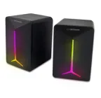 Колонки 2.0 Esperanza Frevo, Black, 3.5 мм, 2 x 2.5 Вт, пластиковий корпус, led підсвічування, живлення від мережі usb, 1.2 м (egs105)