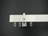 Карниз Quadrum Square line Заглушка 120 см одинарний сталь матова (тримач 15 см) анодоване покриття