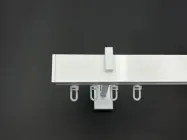 Карниз Quadrum Square line Заглушка 120 см одинарний білий (тримач 15 см) порошкове покриття