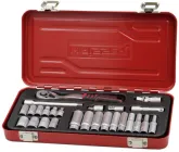 Набір торцевих головок Haisser 770194 з тріскачкою 1/4" 26 шт (BP117780)