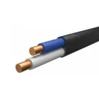 Кабель мідний ВВГнгLS(гд) 2х1.5 кв.мм плаский ГАЛ-КАТ (1 пог.м) [44766EK-1C] м'який двожильни-однодротовий