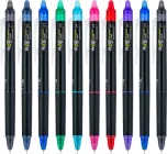Набір кольорових гелевих ручок що стираються 10 шт PILOT FriXion Synergy Clicker Fine Point 0.5 мм (17481)