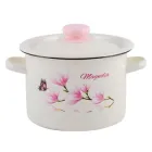 Каструля емальована з емальованою кришкою 9,0 л "Магнолія"