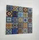 Дошка кухонна обробна скло підставка під гаряче Візерунок 200мм*200мм*5мм