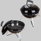 Вугільний міні гриль-барбекю зі зручною ручкою CAMP GRILL BLACK