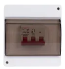 Розподільчий щит 6 модулів пластик 139х129х65мм навісний прозорі двері [s029113] E.NEXT e.plbox.stand.n.06k