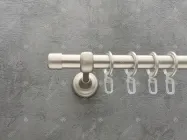 Карниз Quadrum Заглушка 240 см одинарний Сатин 19 мм гладка (кільця з гачками)