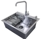 Мийка з нержавіючої сталі AQUAMILL 6050 + змішувач + дозатор + решітка