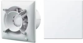 Комплект Витяжний вентилятор VENTS 100 Ейс (0688225420) + Панель Vents ФП 180 Плейн вин (0688200102)