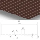 Профнастил С-10 0.4 1200х2500 мм Ral 8017 поліестер (шоколад)