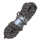 Шнур плетений 10 мм 20 метрів поліпропіленовий кольоровий розривне навантаження 1100 кгс сірочервоний