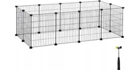 Манеж клітка для тварин ZAGRODA 12 панелей розміри однієї 35 x 45 cm Чорний