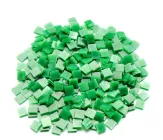 Набір шматочків мозаїки слюда форма квадрат 200 грам 1*1 см 280 штук колір Смарагдово-зелений (3614)