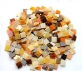 Набір шматочків мозаїки слюда форма квадрат 200 грам 1*1 см 280 штук колір Суміш кавових Мікс (3649)