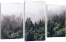 Модульна картина у вітальню/ спальню Ліс в тумані Art-514_3 (100х150 см)
