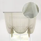 Фіранка для кухні Adagio Windows Decor Мадлен в бежевому кольорі 150х140 см, короткий тюлі для кухні