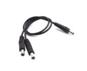 Розгалужувач для DC 5.5x2.1(M) to 2 DC 5.5x2.1(M) 0.5m чорний (перехідник / кабель)