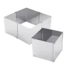 Розсувна квадратна форма для випікання та збирання салатів та тортів (квадрат для торта) 15-28 см (висота 10 см)