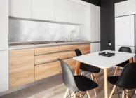 Кухонний фартух Скіналі Мармур Сірий (вінілова наклейка на стінну панель плівка камінь мармуровий ) 60х200 см