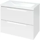 Тумба підвісна VAN MEBLES Амелія біла 70 c 2-ма ящиками з умивальником Глорія 70 см