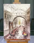 Картина 30х40см Венеція міст Зітхання гондоли архітектура місто на полотні ручна робота художника Alleya-kartin