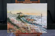 Картина 30х40см Старий Київ Поділ на полотні ручна робота художника Alleya-kartin