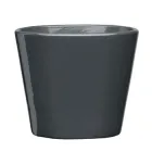 Горщик для квітів керамічне Bilbao 1,5 л антрацит з підставкою (DP-36-14-J-39-00)