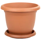 Горщик для квітів з піддоном Villa 14 л теракотовий 36х36х25 см