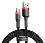Кабель USB-Type-C Baseus Cafule 2A 3m, чорний c Red-Line (CATKLF-U91)