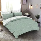 Комплект постільної білизни Кондор полуторний євро 160х215 зелено-біла бязь 11181 (ROZ6400091152)