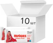 Упаковка вологих серветок Huggies Simply Clean 72 шт х 10 пачок (5029054238646)