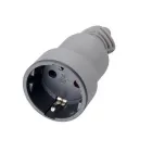 Розетка гумова Electraline 16A / 250V, із заземленням, сіра (55029)